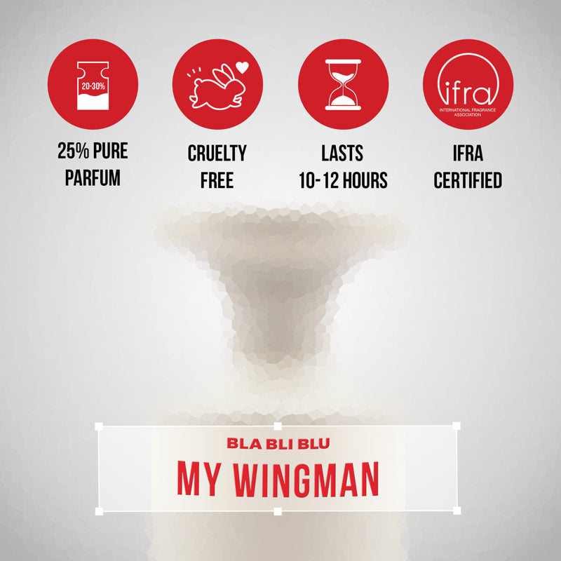 Product packaging with features labeled on a gray background